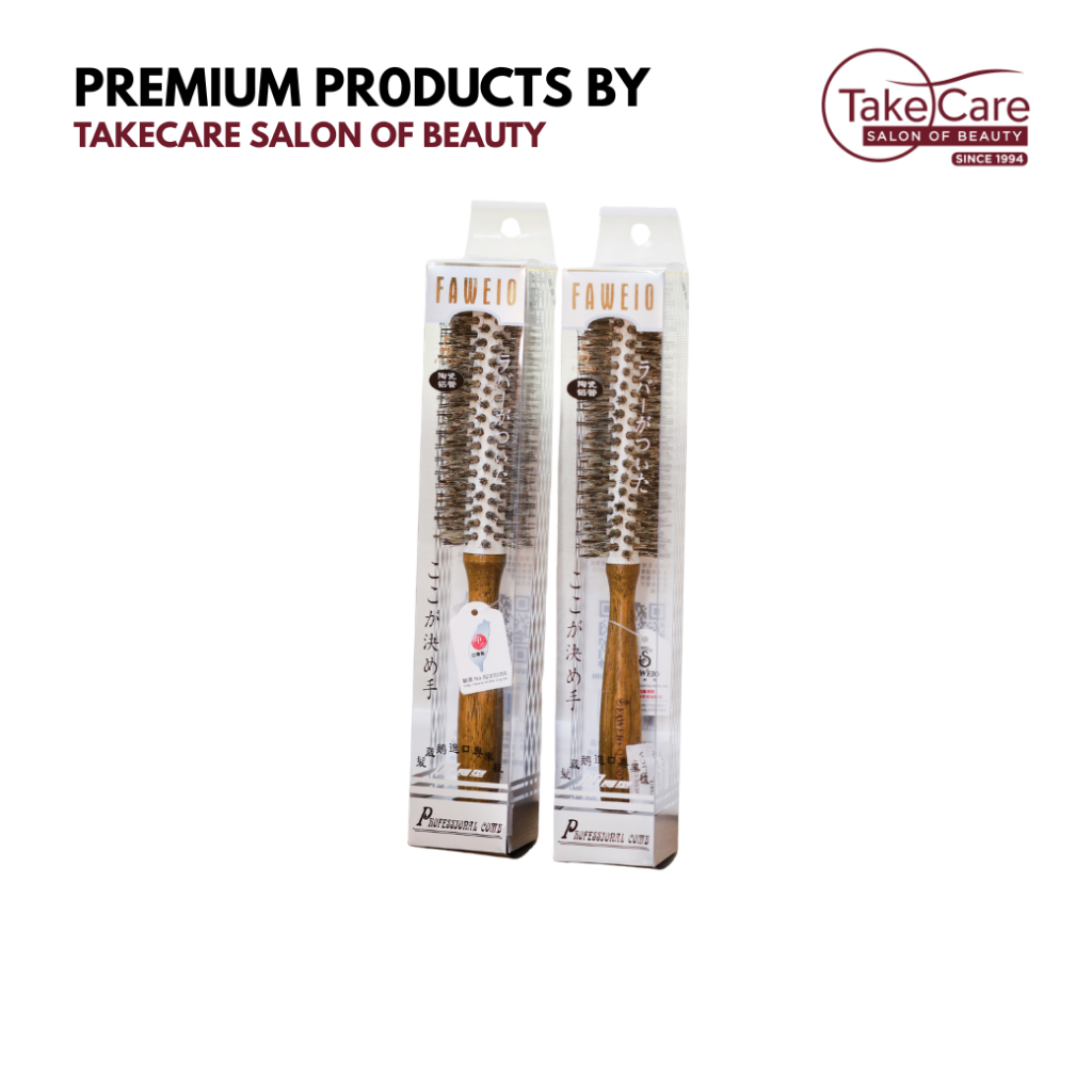 Faweio แปรงม้วนผมขนหมูป่า รุ่น Q3003 เกรดพรีเมี่ยมจากไต้หวัน 1 ชิ้น