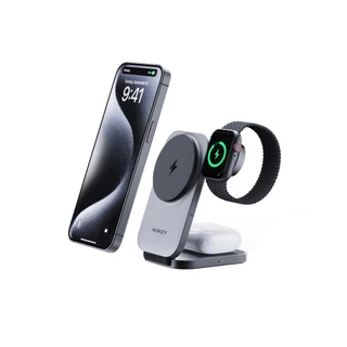 AUKEY แท่นชาร์จไร้สาย Qi2.2 25W 3 in 1 MagFusion Z Plus Foldable Wireless Charger Station LC-MC312P