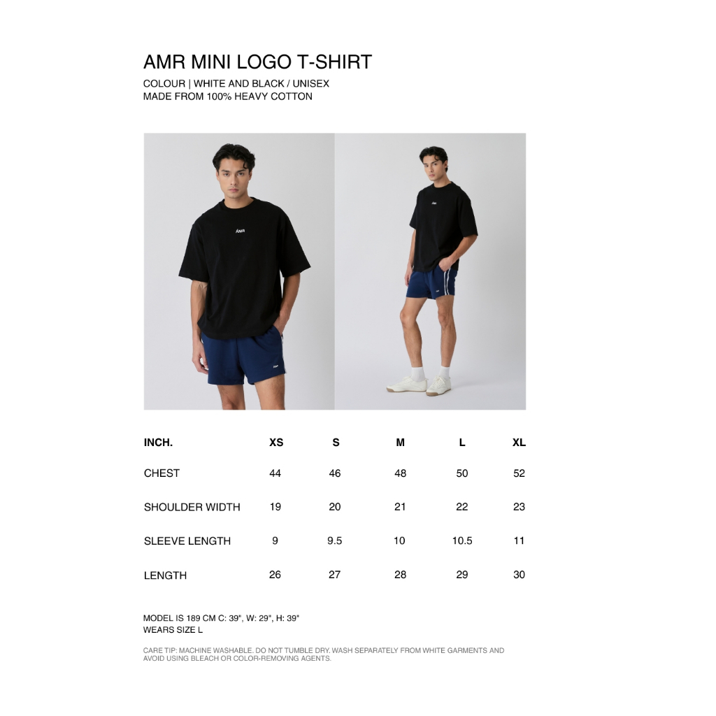 AMR DE SAISON ( AIMER ) - AMR Mini Logo T-shirt in Black รูปที่ 5