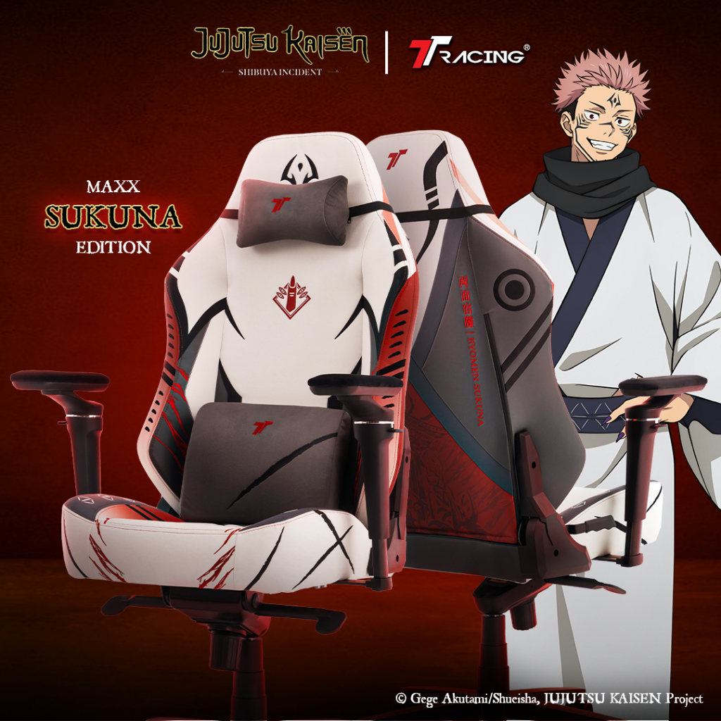 TTRacing Maxx Sukuna Jujutsu Kaisen Edition Gaming Chair เก้าอี้สำนักงาน เก้าอี้เกมมิ่ง - รับประกันอ