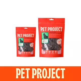 Pet Project หัวใจไก่อบแห้ง Dehydrated Chicken Heart 100% Natural
