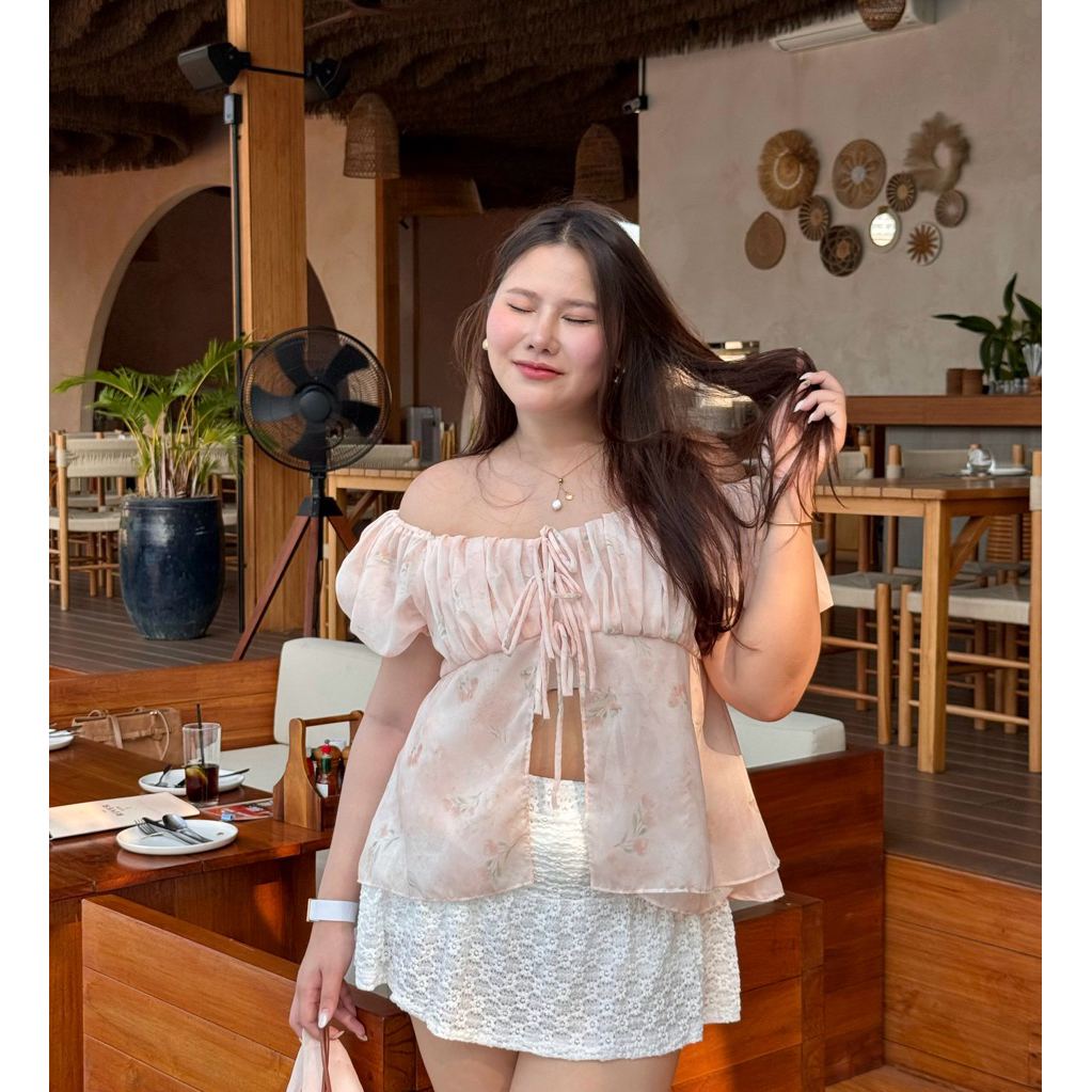 Tina Top 🥥🏝️🌼 เสื้อแขนตุ๊กตาผูกหน้า (T0190) - Merrychubbyhouse