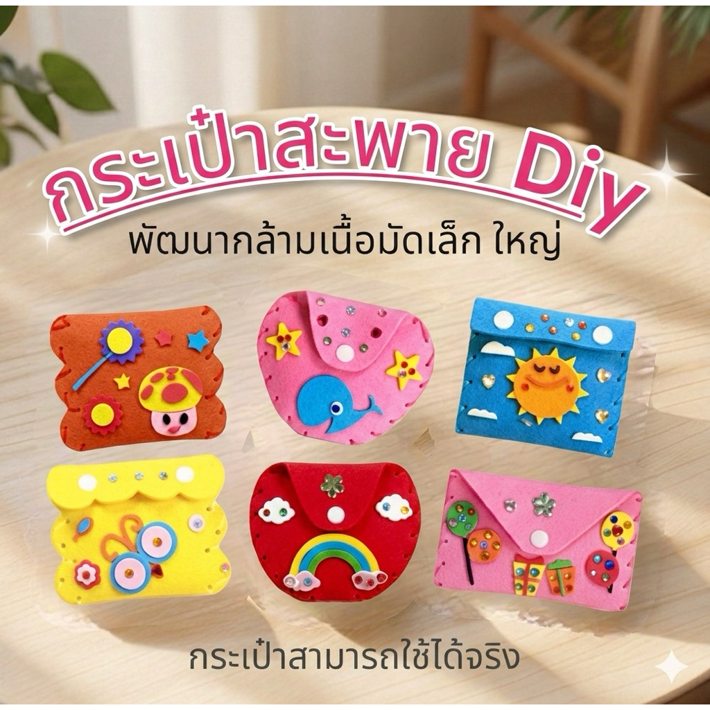 กระเป๋าสะพายDIY ของเล่น งานประดิษฐ์ พัฒนาเด็ก