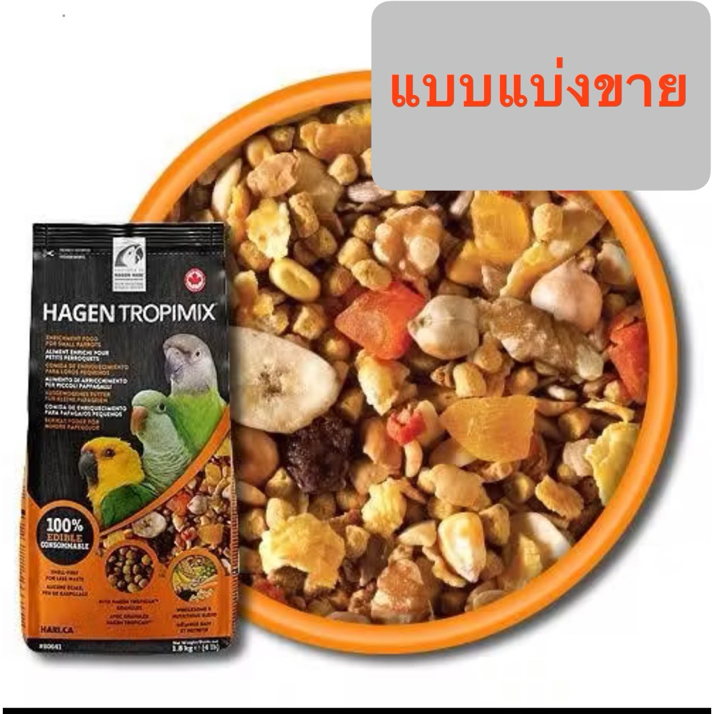Hagen Tropimix (Small Parrot) ธัญพืชเกรดพรีเมี่ยม แบ่งขาย ขนาด 100กรัม,200กรัม EXP10/2026