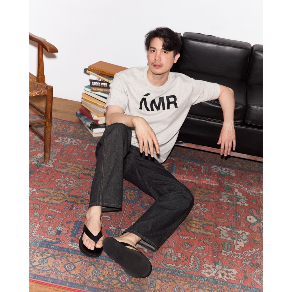AMR DE SAISON ( AIMER ) - AMR French Terry Logo T-Shirt เสื้อยืดโอเวอร์ไซส์ สกรีนลาย