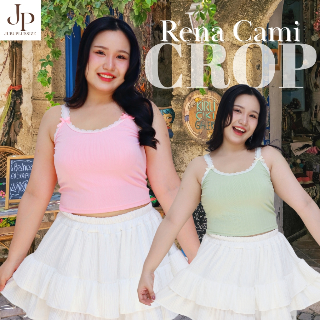 ส่งด่วน!🛵 เสื้อสายเดี่ยว(ไม่มีฟองน้ำ) แต่งลูกไม้น่ารักๆ ผ้าร่อง สาวพลัสไซส์ อก35-46นิ้ว #578