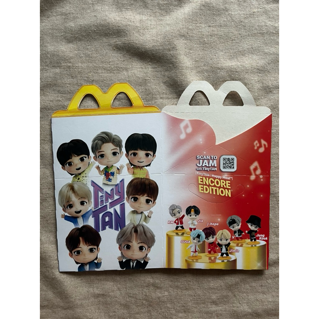 กล่องกระดาษ mc แม็คโดนัล       แฮปปี้มิล       happy meal tinitan bts บีทีเอส