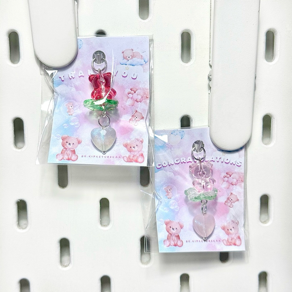 🐻พวงกุญแจหมีคริสตัลแบร์ ของแจกลูกค้า ของปัจฉิมราคาถูก♡ พร้อมแพคเกจ( คละสี )🐻