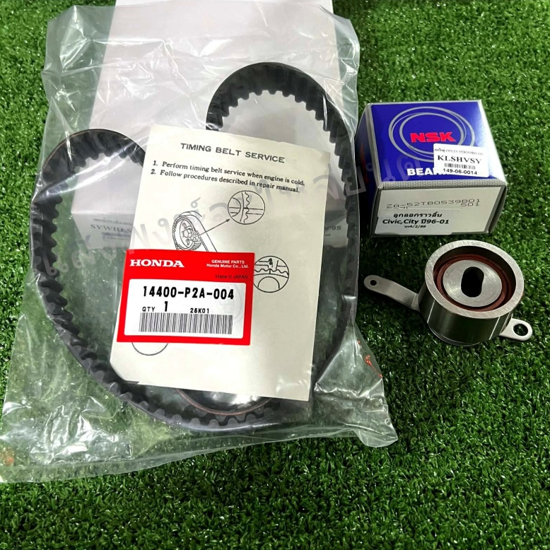 สายพานไทม์มิ่ง+ลูกลอก Honda City ซิตี้'96-'2002 Type-Z(103RU24) สายพานไทม์มิ่ง แท้ญี่ปุ่น100% 14400-P2A-004 ลูกลอกNSKแท้