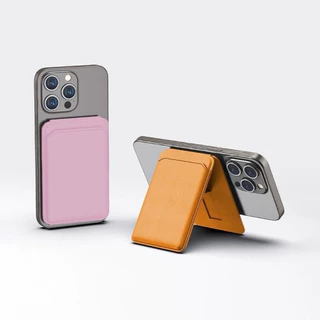 ขาตั้ง กระเป๋าการ์ด แม่เหล็กสําหรับ Magsafe กระเป๋าสตางค์หนัง สําหรับ IPhone 16 15 14 13 Pro Max Stand Bank ID