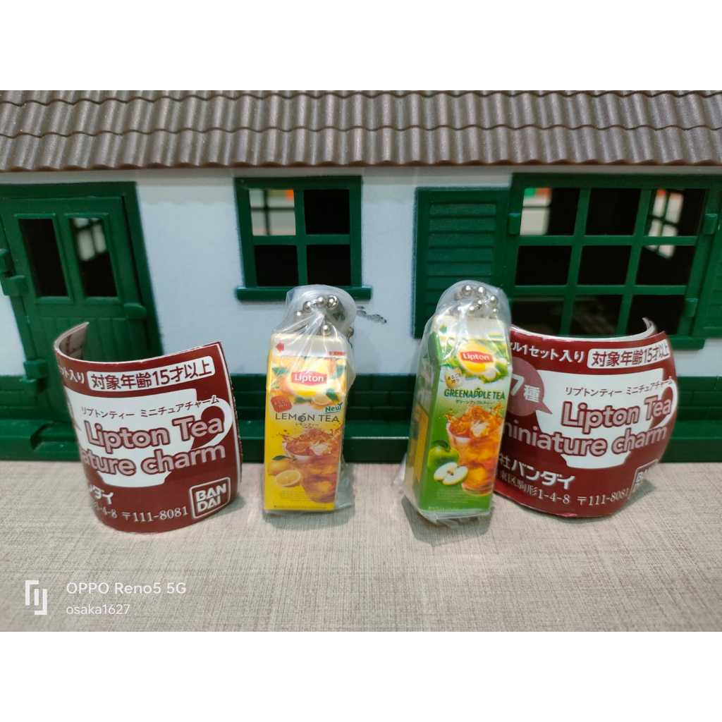 Lipton Tea Miniature Charm Bandai + Roots Coffee Charm ของสะสมญี่ปุ่นแท้ (Lemon Tea / Green Apple Te