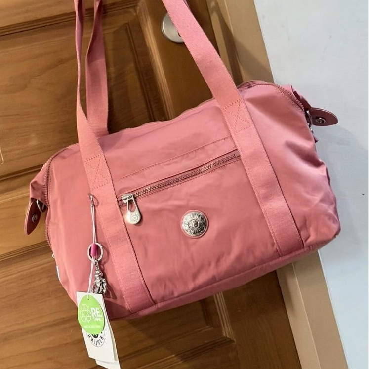 พร้อมส่ง กระเป๋าสะพาย ใบใหญ่ Kipling สีชมพู ผู้หญิง เดินทาง