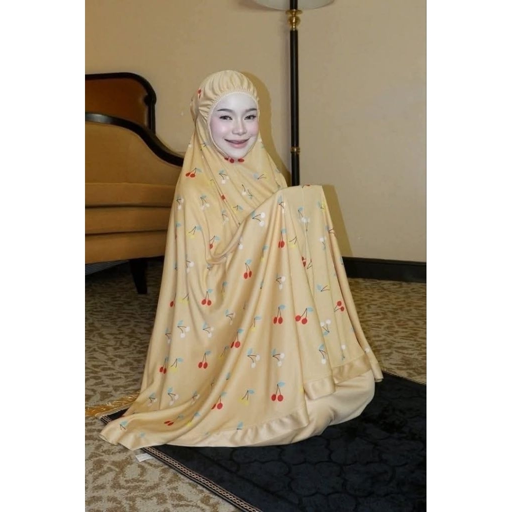 ชุดละหมาดรุ่นBerry พิมพ์ลาย+แถบ ( ผู้ใหญ่)🍒