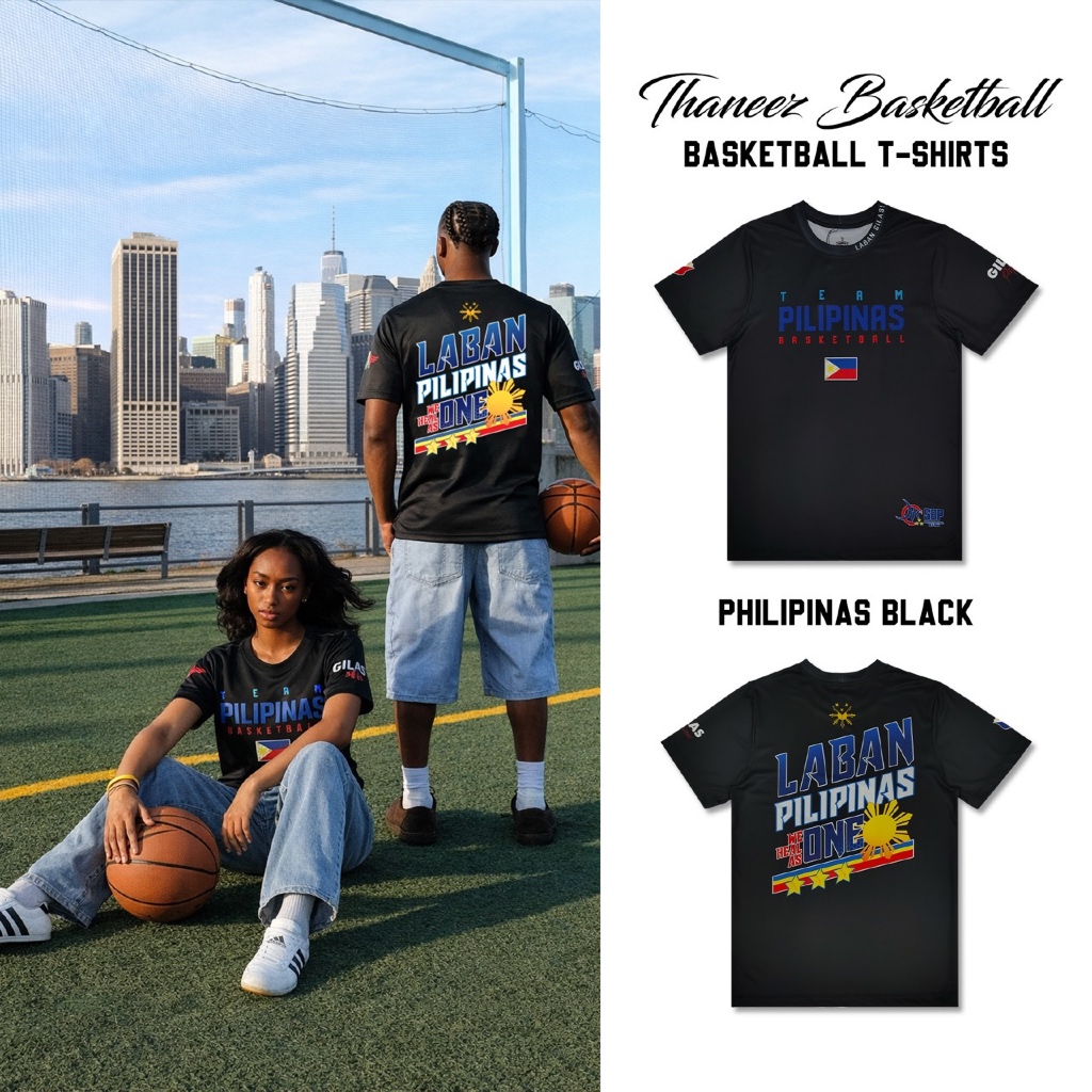 เสื้อยืด เสื้อแขนสั้น Shooting Shirts PHILIPINAS BLACK [ มีไซส์ใหญ่ ] ราคา ถูกที่สุด ดีลบีเคเค