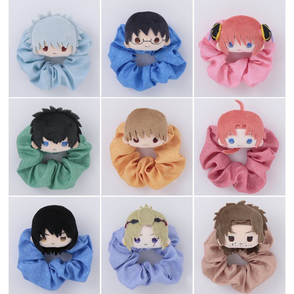(🔴PRE-ORDER) Gintama face stuffed scrunchie & Card Holder with Plush Toy ของแท้ 💯