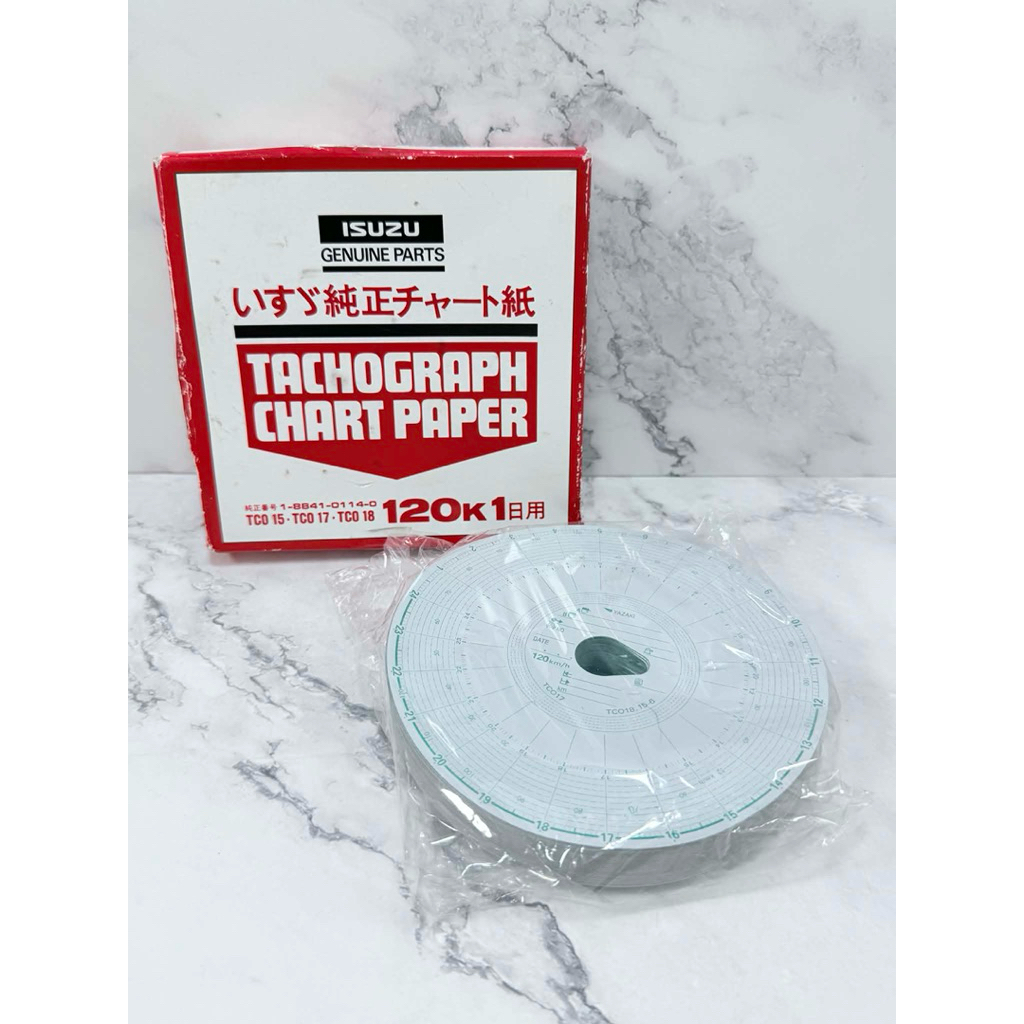 TACHOGRAPH CHART PAPER ISUZU GENUINE PARTS 120K1 (YA : 2225) สินค้าใหม่ ของแท้