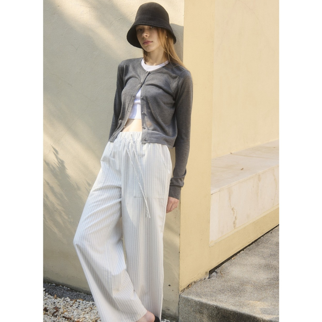 tresmade คาดิเกนแบบบาง Sheer Cardigan