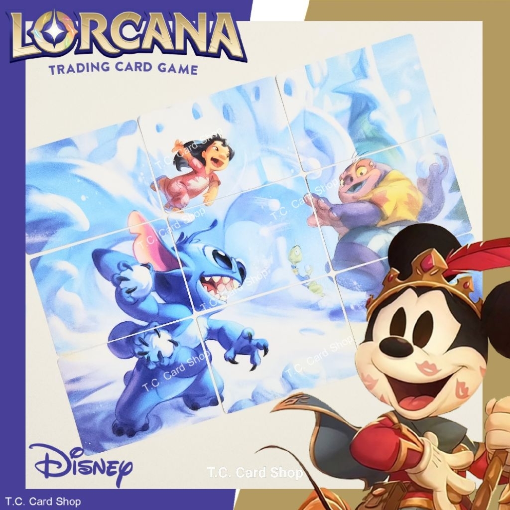 Disney Lorcana - Snowball Fight Puzzle - Lilo & Stitch - Complete 9 Art Card Set