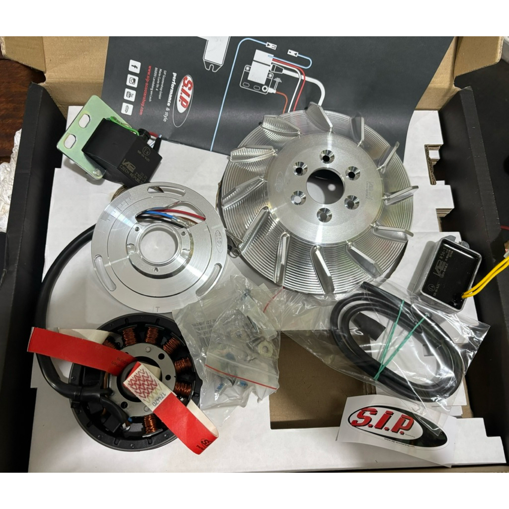 ชุดไฟ sip รุ่นไม่มีสตาร์ทมือ สำหรับ vespa 150 ข้อเหวี่ยงใหญ่ vespa classic เกียร์มือ