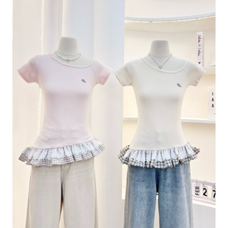 G-rose เสื้อปาดไหล่เฉียง แต่งชายระบาย