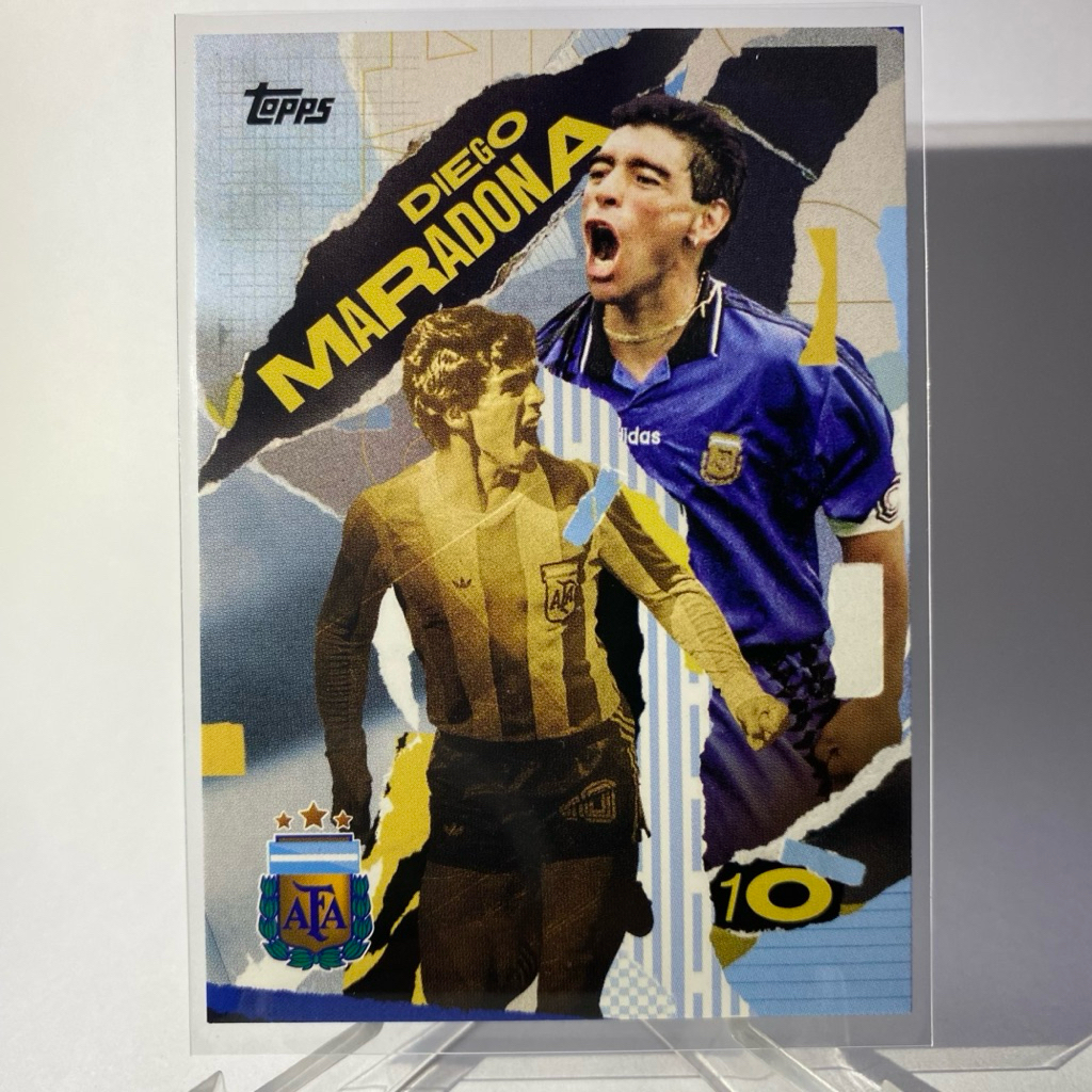 การ์ดนักฟุตบอล DIEGO MARADONA, ARGENTINA, FIRST GOAL, TOPPS 2025