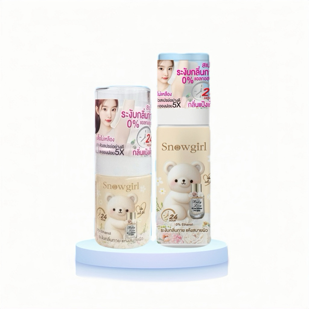 สเปรย์ระงับกลิ่นกาย สโนว์เกิร์ล เบบี้ เลิฟ ออล เดย์ Snowgirl Baby Love All Day Perfume 60มล.