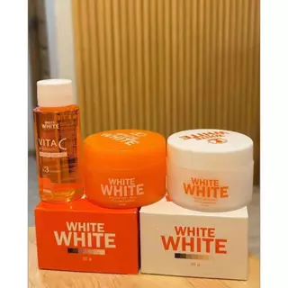 ((แพ็คเกจใหม่ไลท์ไวท์)) ครีมไลท์ไวท์ Light White แพคเกจใหม่สีส้ม 50 g. ((เซ็ตครีม+สบู่))
