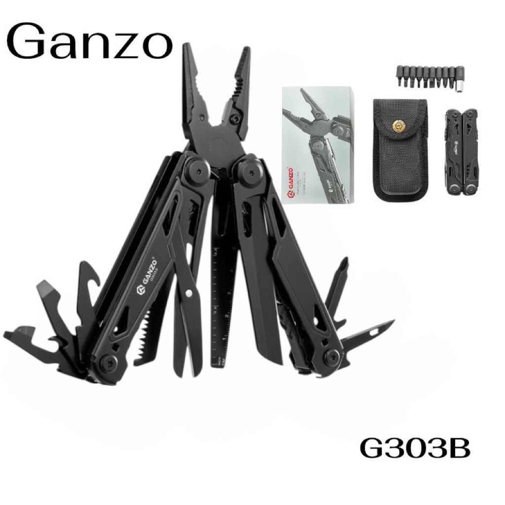 Ganzo G303B ของแท้100% ทำจากเหล็กสแตนเลสเคลือบสีดำ