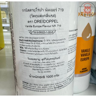 กลิ่นวานิลลา ยูโรป้า 1 ลิตร VANILLA EUROPA Nr.719 (1L.) กลิ่นผสมอาหาร กลิ่นวานิลลาเข้มข้น