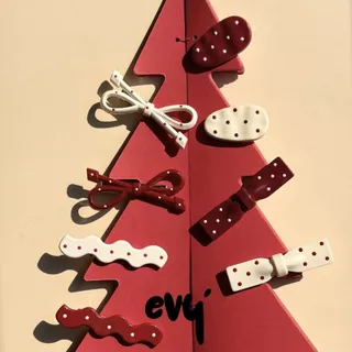 🔥พร้อมส่ง🔥 กิ๊บหนีบผมลายจุด กิ๊บโบว์ ขนาดเล็ก 6-7 cm