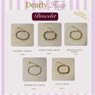 Dearly.Hug- Gold Braclet สีทอง สร้อยข้อมือสแตนเลส