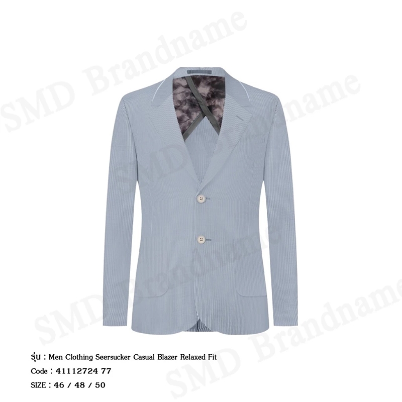 G2000 เสื้อเบลาส์ผู้ชาย รุ่น Men Clothing Seersucker Casual Blazer Relaxed Fit Code: 4111272477