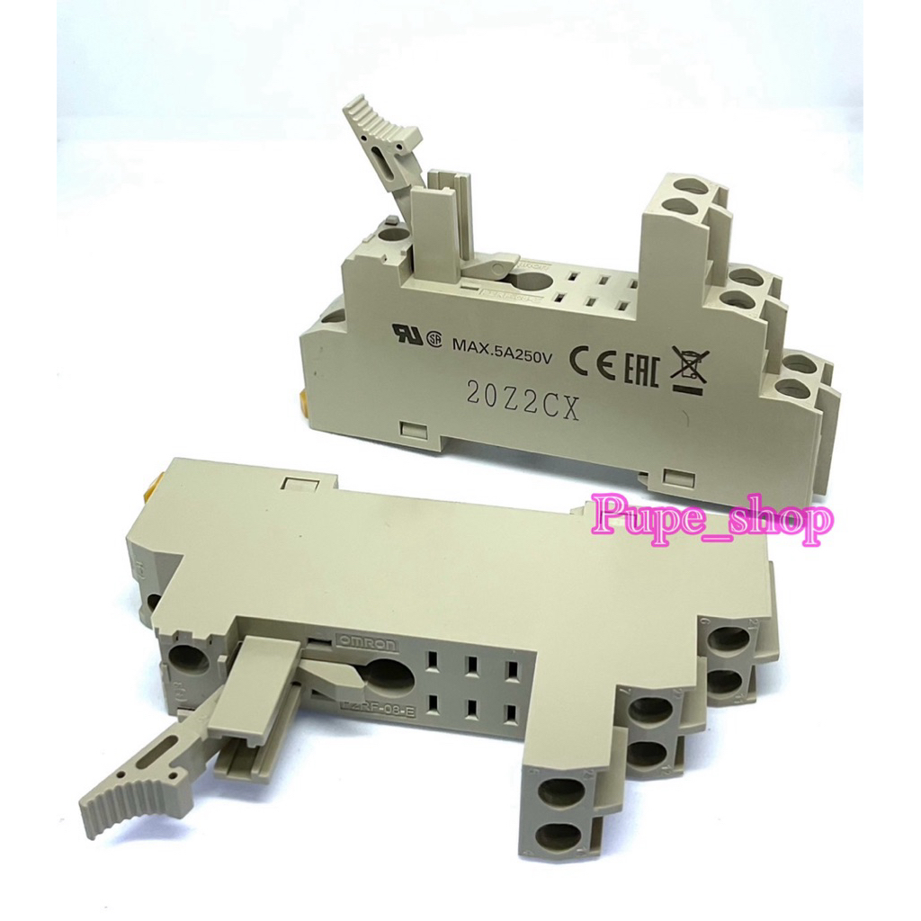 socket P2RF-08-E สำหรับรีเลย์ของแท้  G2R-2-SN ฐานใหม่ P2RFZ-08-E ที่นั่ง 8 ขา P2RF-08-E