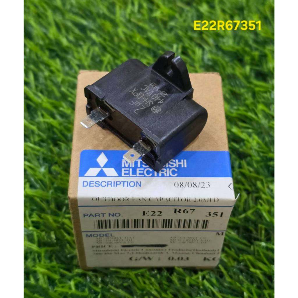 E22R67351  /FAN MOTOR CAPACITOR 2.0 mf ( 2 MDF / uF ) แคปรัน/คาปาซิเตอร์แอร์มิตซูบิชิ/Mitsubishi รุ่