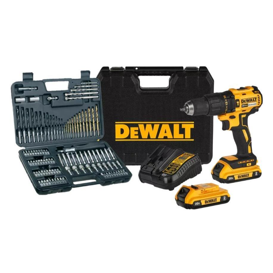 DEWALT สว่านกระแทกไร้สาย ไร้แปรงถ่าน 20 โวลต์ พร้อมชุดดอก 109 ชิ้น รุ่น DCD7781D2A-B1
