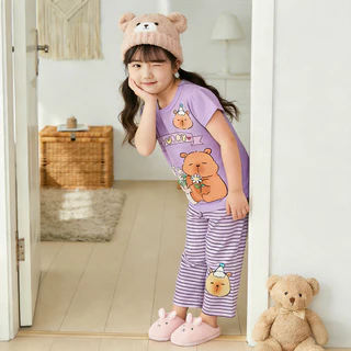 ชุดสูทลูกสาวน่ารัก ชุดเซ็ทเด็กลายการ์ตูนสุดฮิต งาน2ชิ้น ผ้านิ่ม ชุดเด็กผู้หญิง 2-12 ปี