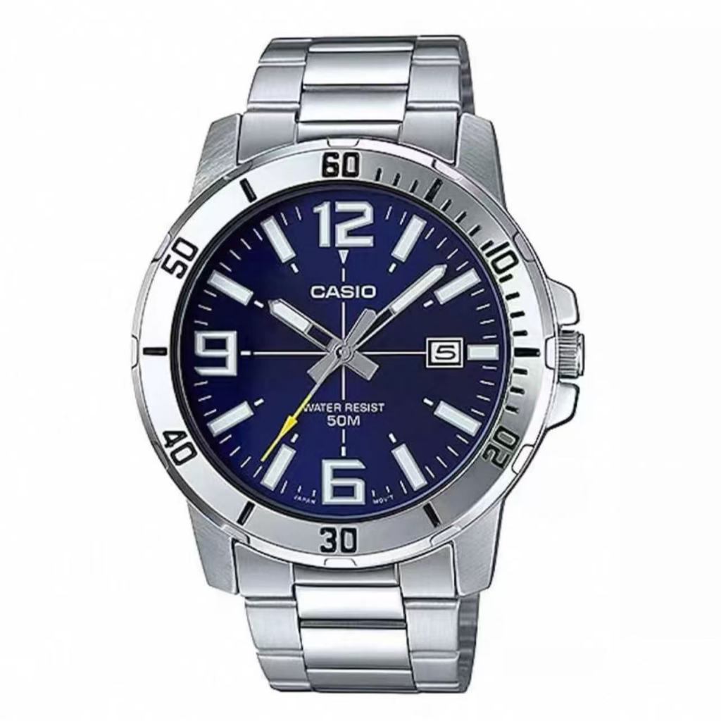 นาฬิกาข้อมือ MTP-VD01D สายสแตนเลส กระจกมิเนอรัล ขนาดหน้าปัด 40mm แฟชั่นสบายๆ