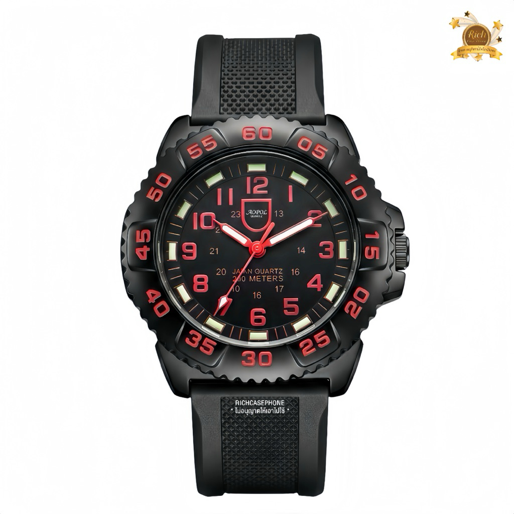 นาฬิกาข้อมือ AOPOL แท้ รหัส AP112 กันน้ำ 100% หน้าปัดกลม 45 MM. สายซิลิโคน มีหลายสี