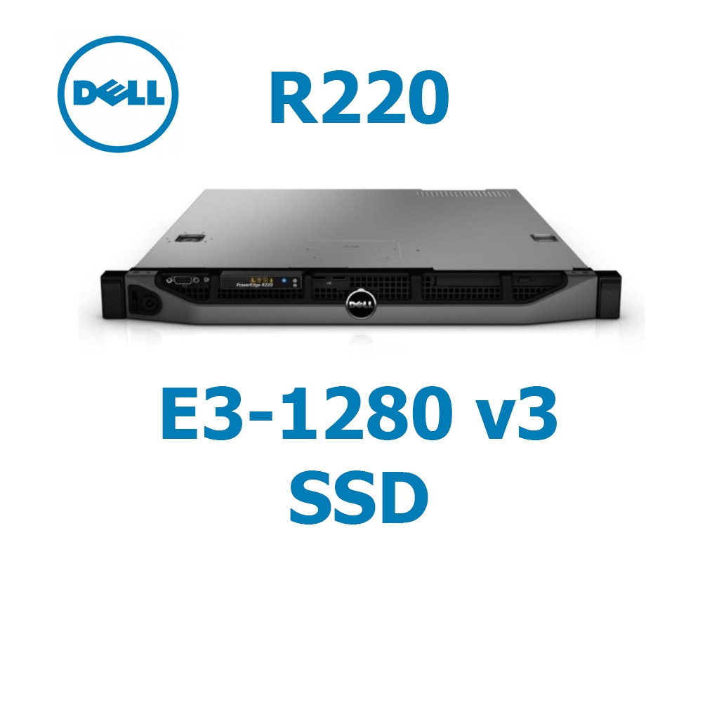 Server Dell R220 1U CPU E3-1280v3 E3-1275v3 3.6GHz RAM 16GB ECC UDIMM SSD 500GB HDD 1TB RAID BIOS V.
