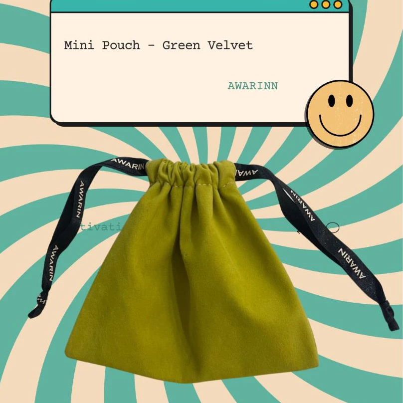 AWARINN mini pouch กระเป๋ารูดกำมะหยี่