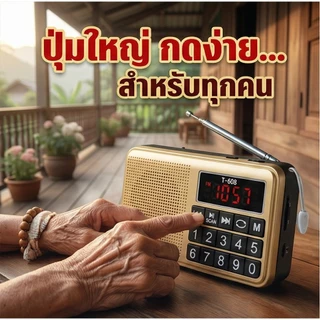 [ลด🔥8.8]ลำโพงวิทยุธรรมะ ปุ่มใหญ่ L-238B แถมข้อมูลธรรมะ 16GB ชุดบทสวดมนต์+พระธรรมะเทศนา 2,440 ไฟล์