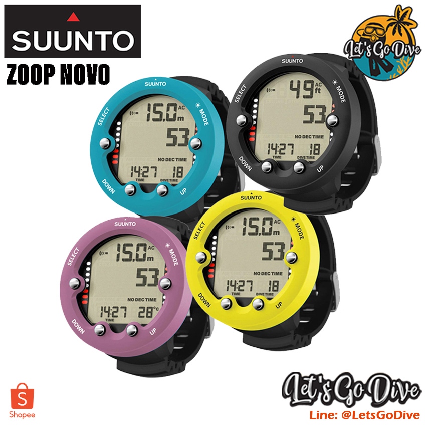 SUUNTO - Zoop Novo สีใหม่! 2025 - Dive Comp ไดฟ์คอม - Easy-to-use big display dive computer