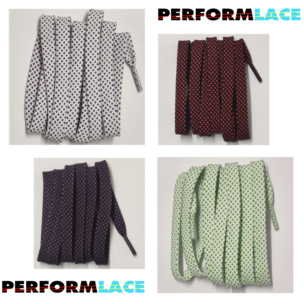 เชือกรองเท้าลาย Pattern Lace (1 คู่ = 2 เส้น) ▲ สีขาว/ดำ ▲ 90 – 120 ซม▲   สินค้าพร้อมส่งจากไทย ราคา ถูกที่สุด ดีลบีเคเค