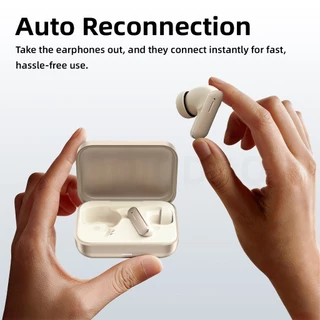 GOOJODOQ Bluetooth Earphones Touch Operated Compact Square Charging Case Long Battery Life and Type-C Charging