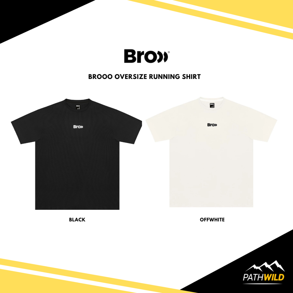 BROOO OVERSIZE RUNNING SHIRT เสื้อวิ่งโอเวอร์ไซส์ เนื้อผ้านุ่ม น้ำหนักเบา และระบายอากาศได้ดีเยี่ยม