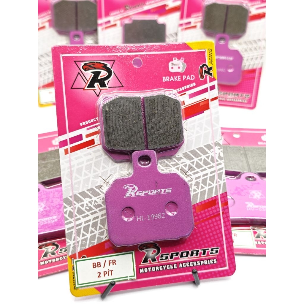 R-Sport ผ้าเบรคแต่ง คาร์บอน ใส่ปักข้าง ปั้มด้วง เต่า ปั้ม 4POT ปั้มแมงสาบ คุณภาพดี เบรคแน่น ทนความร้อนสูง สินค้าพร้อมส่ง