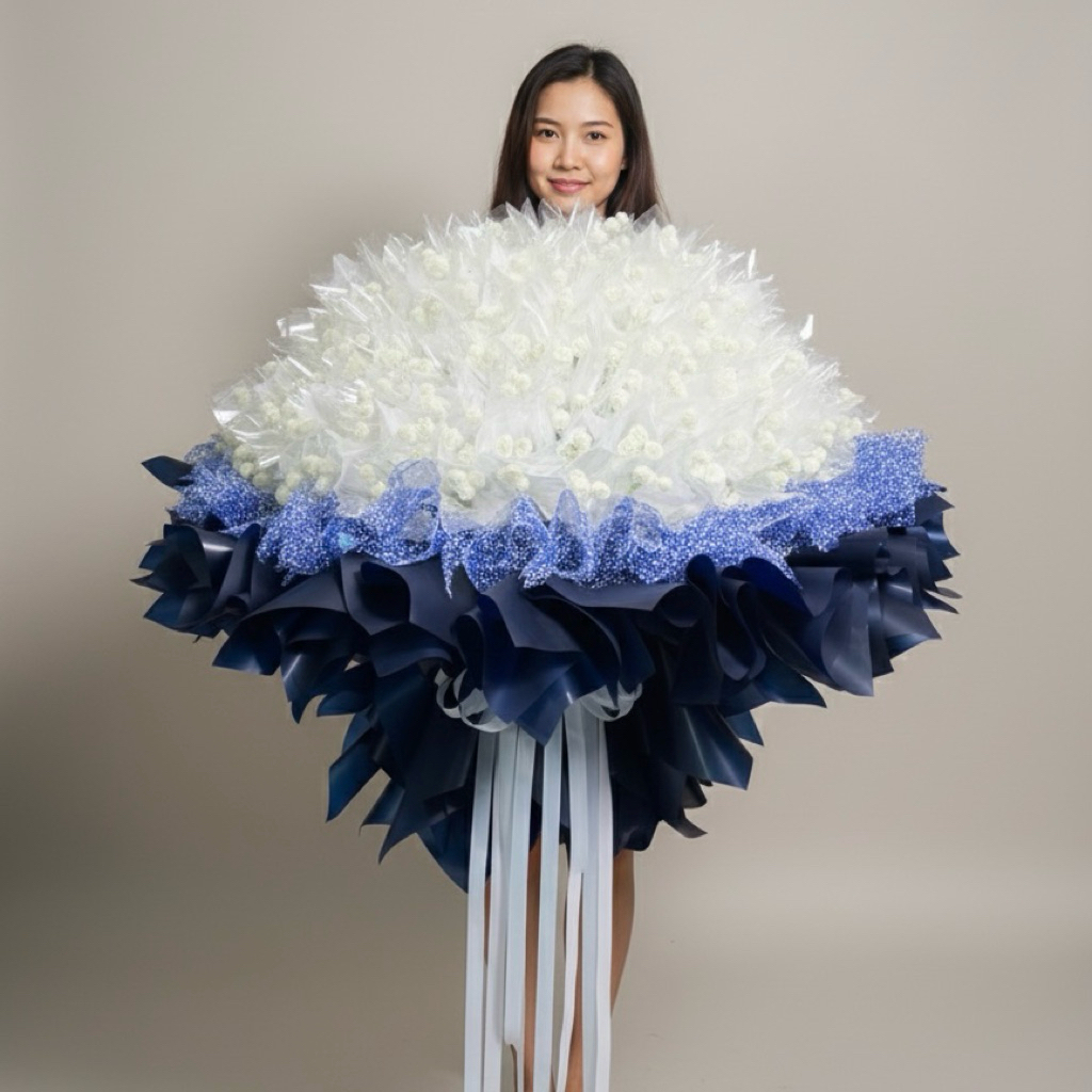 💐 ช่อดอกไม้ใส่เงินขนาดใหญ่พิเศษ “อลังการจนคนรับยิ้มไม่หุบ 💸 50ใบ 100ใบ ของขวัญวันเกิด / วันรับปริญญา / เซอร์ไพรส์แฟน