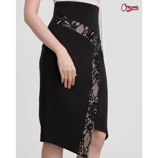 Onyva MILAN Skirt - กระโปรงผู้หญิงเอวสูง ดีไซน์ลูกไม้ ใส่สบายเก็บพุง ใ ใส่ทำงาน สาวอวบใส่ได้ XS-XXL
