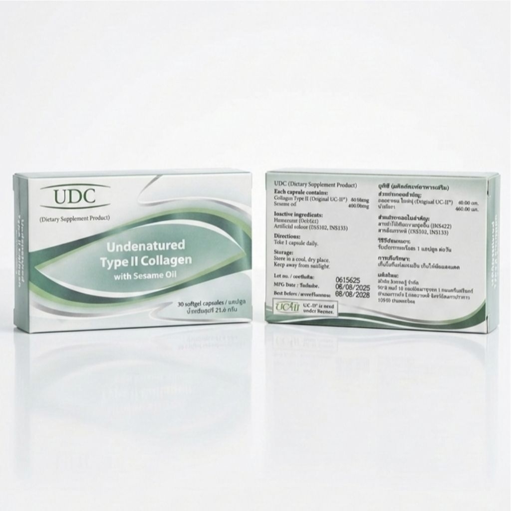 (UC-II) Type 2 Collagen with Undenatured type II COLLAGEN (30 capsules/กล่อง)  **ของแท้ 100%!!!* ตัว
