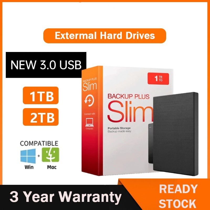 เอทานอล ฮาร์ดดิสก์ HDD External harddisk 1TB/2TB/4TB ฮาร์ดดิสพกพา USB3.0 ความจุสูง High speed harddi